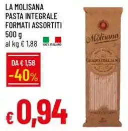 Galassia La molisana pasta integrale formati assortiti offerta