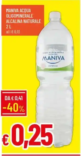 Galassia Maniva acqua oligominerale alcalina naturale offerta