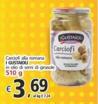 Alter Discount Carciofi alla romana I GUSTAIOLI in olio di semi di girasole offerta