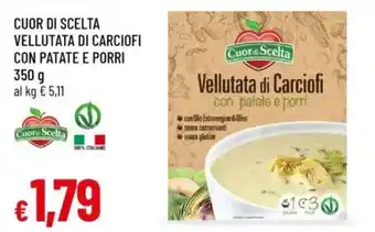 Galassia Cuor di scelta vellutata di carciofi con patate e porri offerta