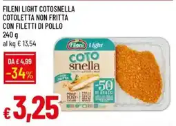 Galassia Fileni light cotosnella cotoletta non fritta con filetti di pollo offerta