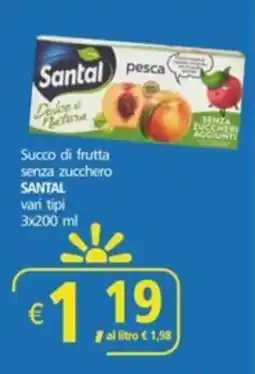 Alter Discount Succo di frutta senza zucchero SANTAL vari tipi offerta