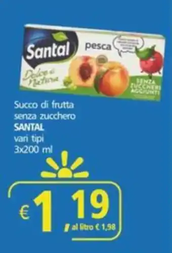 Alter Discount Succo di frutta senza zucchero SANTAL vari tipi offerta