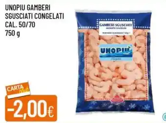 Galassia Unopiu gamberi sgusciati congelati offerta