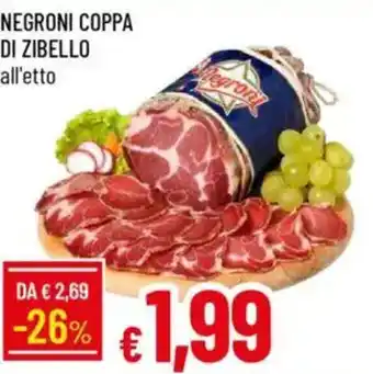 Galassia Negroni coppa di zibello offerta