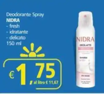 Alter Discount Deodorante Spray NIDRA offerta