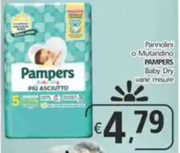 Alter Discount Pannolini o Mutandino PAMPERS Baby Dry varie misure offerta