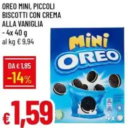 Galassia Oreo mini, piccoli biscotti con crema alla vaniglia offerta