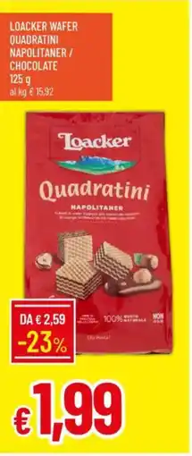 Galassia Loacker wafer quadratini napolitaner/ chocolate offerta