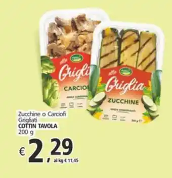 Alter Discount Zucchine o Carciofi Grigliati COTTIN TAVOLA offerta