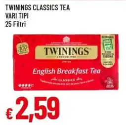 Galassia Twinings classics tea vari tipi 25 filtri offerta