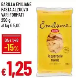 Galassia Barilla emiliane pasta all'uovo vari formati offerta