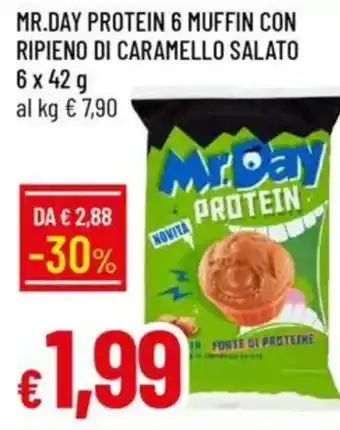 Galassia Mr.day protein 6 muffin con ripieno di caramello salato offerta