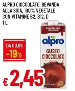 Galassia Alpro cioccolato, bevanda alla soia, 100% vegetale con vitamine B2, B12, D offerta