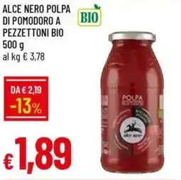 Galassia Alce nero polpa di pomodoro a pezzettoni bio offerta