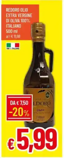 Galassia Redoro olio extra vergine di oliva 100% italiano offerta