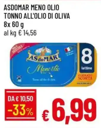 Galassia Asdomar meno olio tonno all'olio di oliva offerta