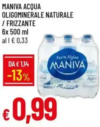 Galassia Maniva acqua oligominerale naturale / frizzante offerta