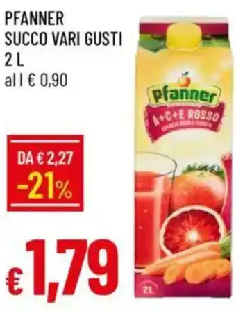 Galassia Pfanner succo vari gusti offerta