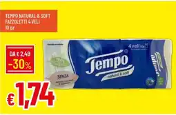 Galassia Tempo natural & soft fazzoletti 4 veli offerta