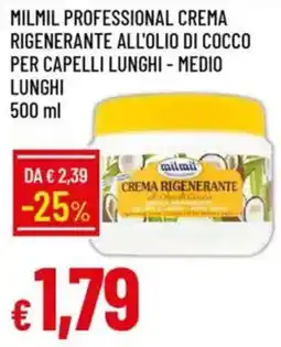 Galassia Milmil professional crema rigenerante all'olio di cocco per capelli lunghi – medio lunghi offerta