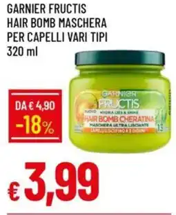 Galassia Garnier fructis hair bomb maschera per capelli vari tipi offerta