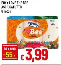 Galassia Foxy love the bee asciugatutto 6 rotoli offerta