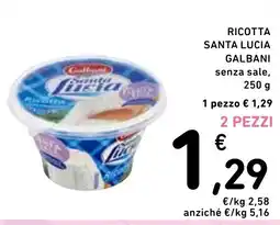 Spazio Conad Ricotta santa lucia GALBANI senza sale offerta