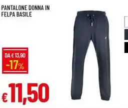 Galassia PANTALONE DONNA IN FELPA BASILE offerta