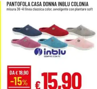 Galassia Pantofola casa donna inblu colonia offerta