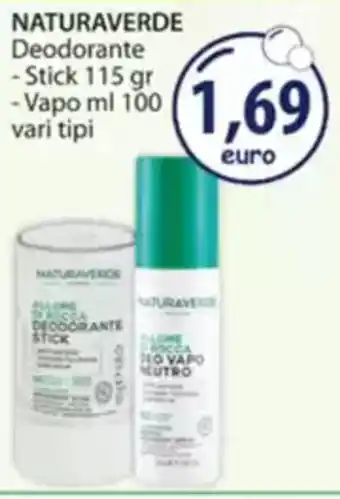 Acqua & Sapone NATURAVERDE Deodorante -Stick Vapo vari tipi offerta