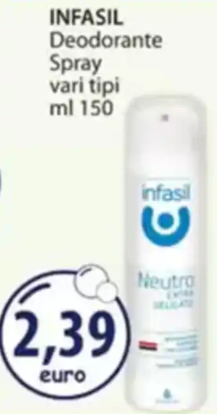 Acqua & Sapone INFASIL Deodorante Spray vari tipi offerta