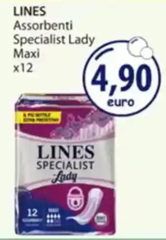 Acqua & Sapone LINES Assorbenti Specialist Lady Maxi x12 offerta