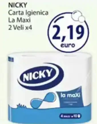 Acqua & Sapone NICKY Carta Igienica La Maxi 2 Veli x4 offerta