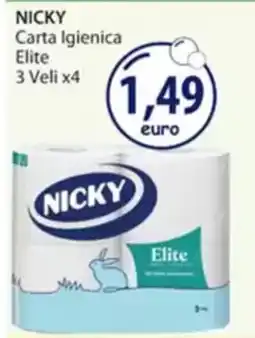 Acqua & Sapone NICKY Carta Igienica Elite 3 Veli x4 offerta