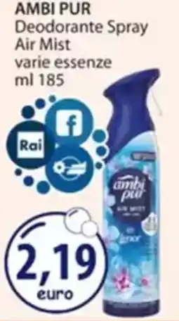 Acqua & Sapone AMBI PUR Deodorante Spray Air Mist offerta