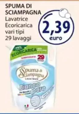 Acqua & Sapone SPUMA DI SCIAMPAGNA Lavatrice Ecoricarica vari tipi offerta