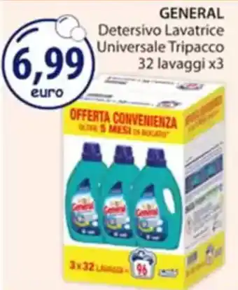 Acqua & Sapone GENERAL Detersivo Lavatrice Universale Tripacco offerta