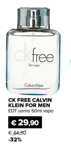 Il Tulipano CK FREE CALVIN KLEIN FOR MEN EDT uomo vapo offerta