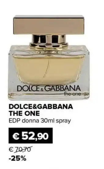 Il Tulipano DOLCE&GABBANA THE ONE EDP donna spray offerta