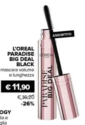 Il Tulipano L'OREAL PARADISE LOREAL BIG DEAL BLACK mascara volume e lunghezza offerta