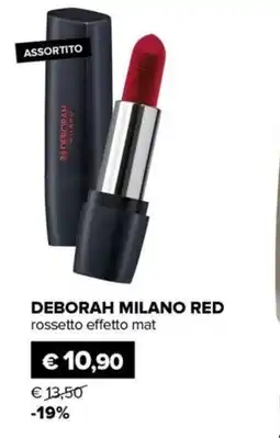 Il Tulipano DEBORAH MILANO RED rossetto effetto mat offerta