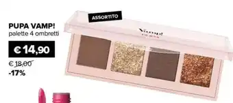 Il Tulipano PUPA VAMP! palette 4 ombretti offerta