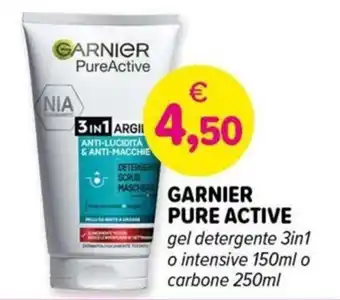 Il Tulipano GARNIER PURE ACTIVE gel detergente 3in1 o intensive o carbone offerta