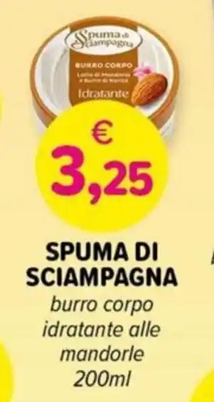 Il Tulipano SPUMA DI SCIAMPAGNA burro corpo idratante alle mandorle offerta