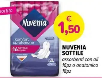 Il Tulipano NUVENIA SOTTILE assorbenti con ali 16pz o anatomico 18pz offerta