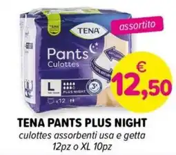 Il Tulipano TENA PANTS PLUS NIGHT culottes assorbenti usa e getta offerta