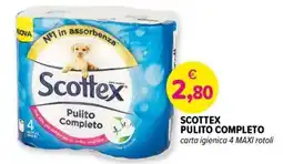 Il Tulipano SCOTTEX PULITO COMPLETO carta igienica 4 MAXI rotoli offerta