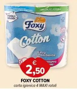 Il Tulipano FOXY COTTON carta igienica 4 MAXI rotoli offerta