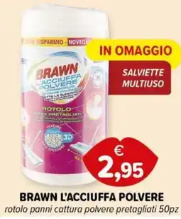 Il Tulipano BRAWN L'ACCIUFFA POLVERE rotolo panni cattura polvere pretagliati 50pz offerta